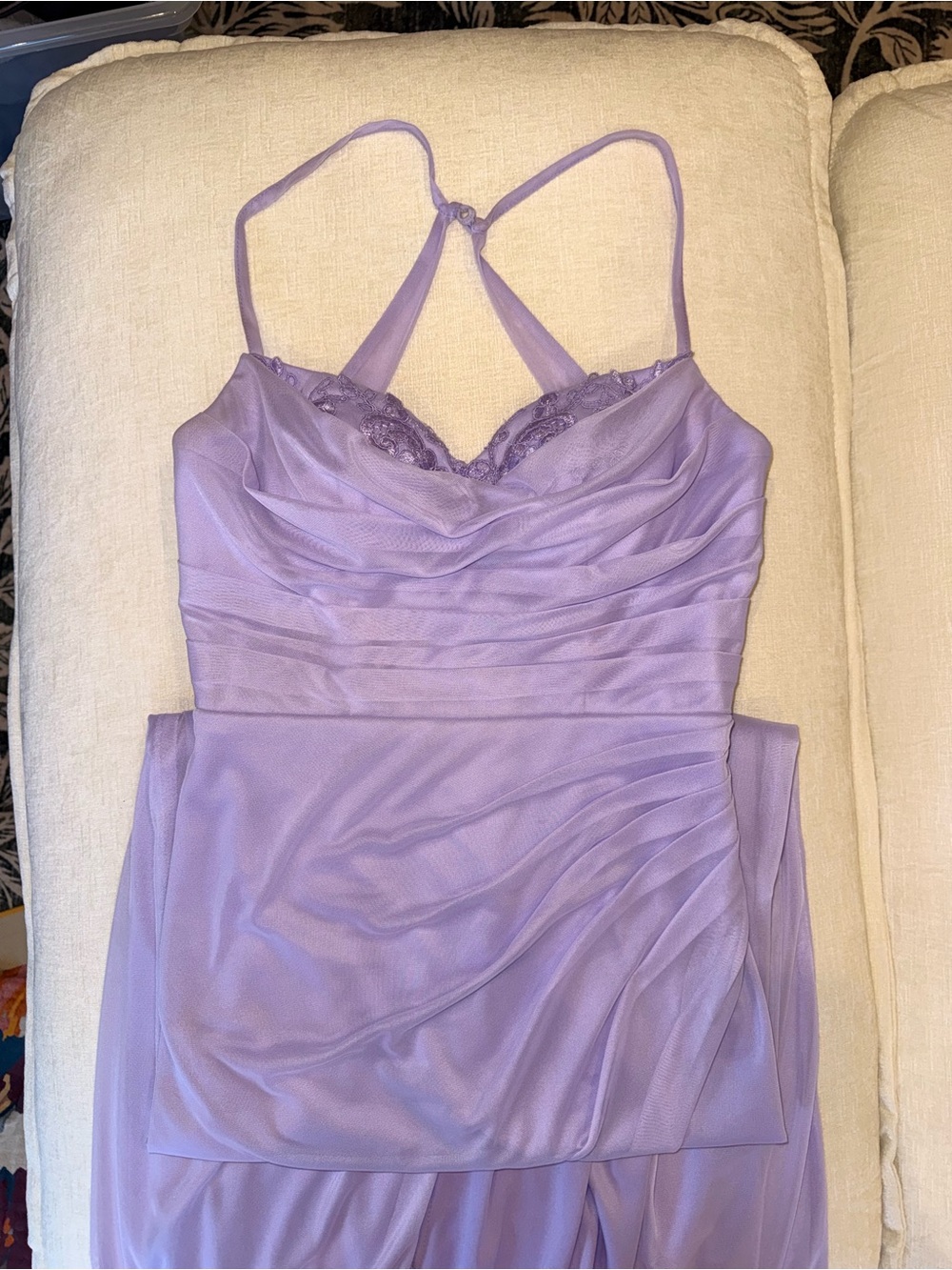 Azazie Lilac Embroidered Bridesmaid Dress